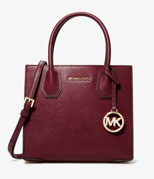 MICHAEL KORS Mercer Medium Pebbled Leather Crossbody Bag – The Shopper ...